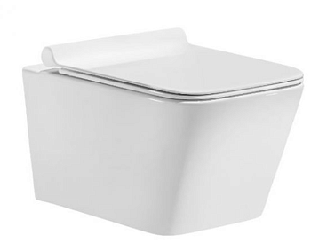 Унитаз подвесной MIRSANT Cube, крышка Soft-Close, безободковый